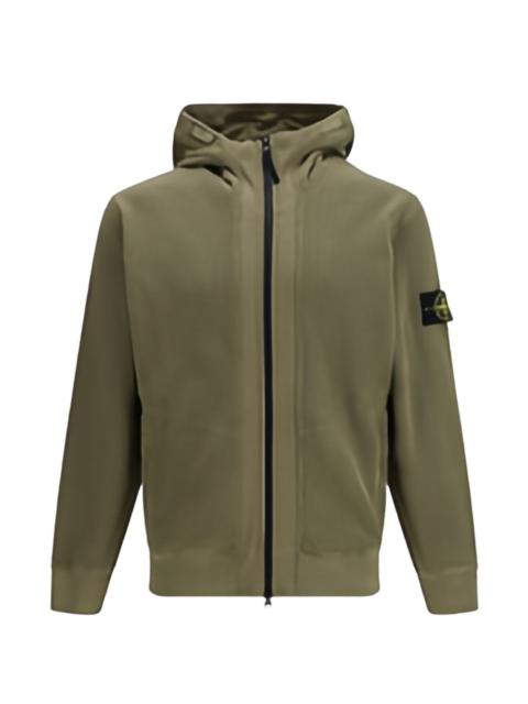 Stone Island zip-up hooded waffle sweatshirt