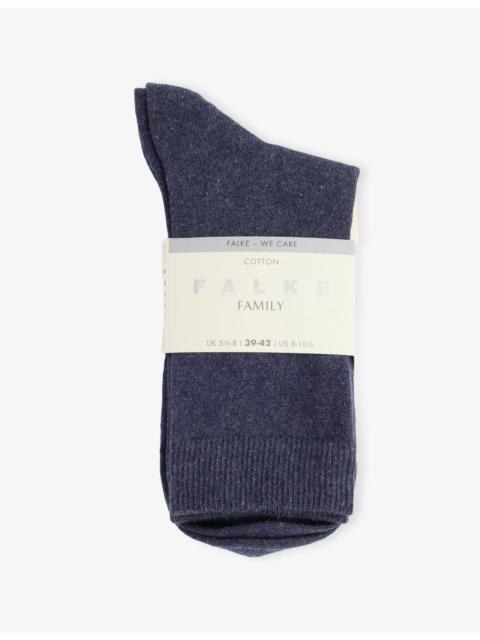 FALKE Family Brand-Print Cotton-Blend Knitted Socks