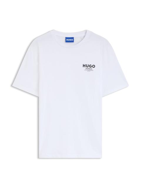 HUGO REGULAR-FIT COTTON T-SHIRT WITH LOGO PRINT