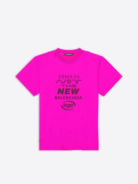 BALENCIAGA This Is Not Small Fit T-shirt in Pink/black