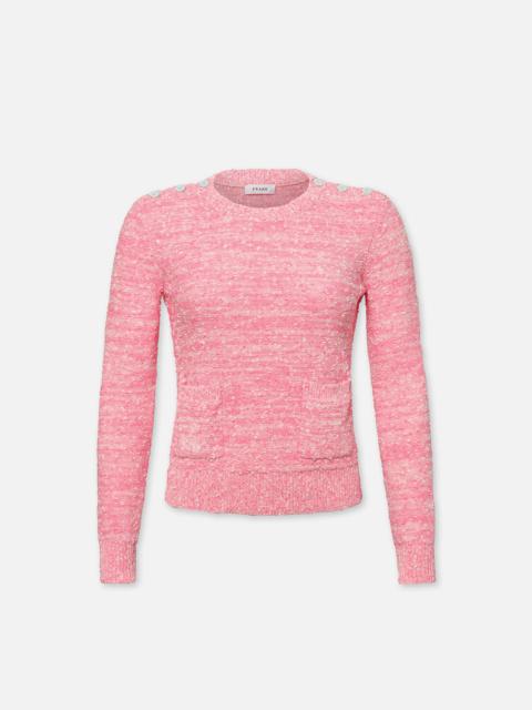 FRAME Patch Pocket Sweater in Pink