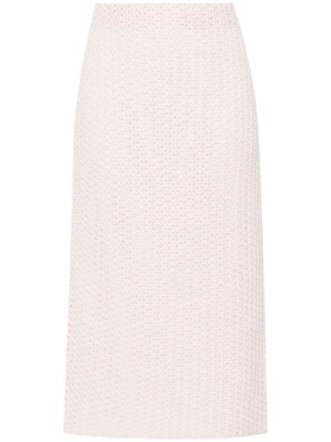 FABIANA FILIPPI sequin-detail open-knit skirt