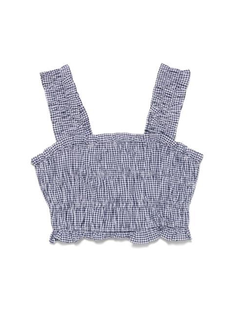maje gingham-print top