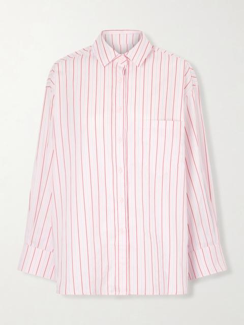 FAITHFULL Angelo Oversized Striped Cotton-poplin Shirt