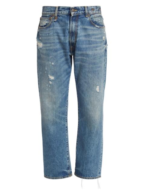 R13 Women's Distressed Boyfriend Jeans - Bain With Rips