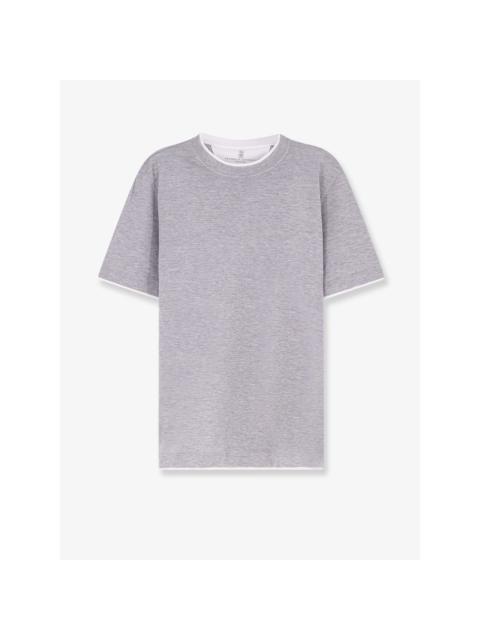 Brunello Cucinelli BRUNELLO CUCINELLI $750 Lightweight Jersey T-Shirt Grey New