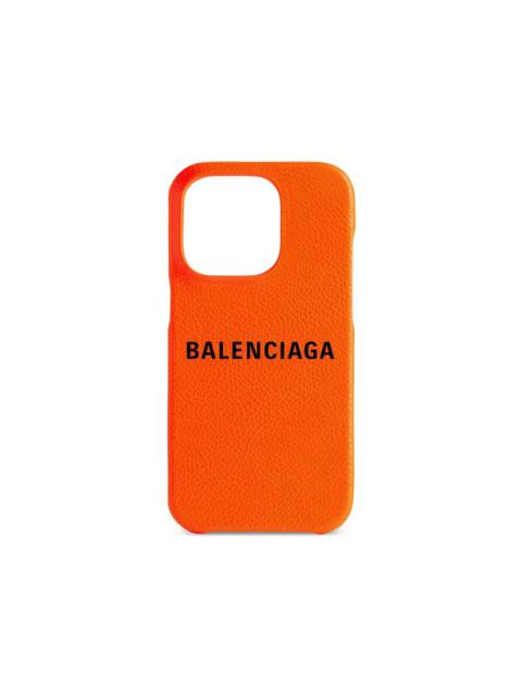 BALENCIAGA Cash Phone Case in Fluo Orange