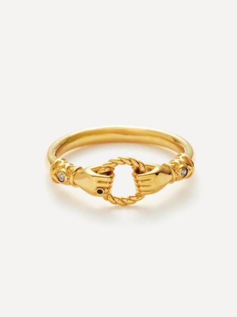 MISSOMA X Harris Reed 18ct Gold-Plated Vermeil Silver In Good Hands Stacking Ring