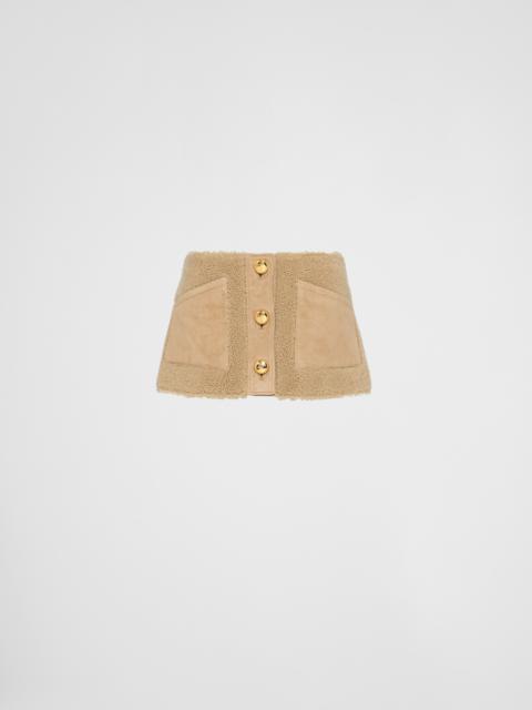 Shearling skirt