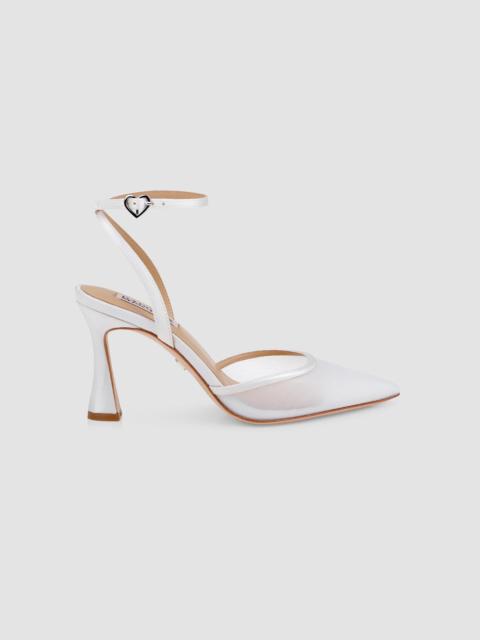BADGLEY MISCHKA Women's Yordan 85MM Satin & Mesh Pumps - White Satin