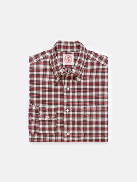 J. PRESS MADE-IN-USA DRESS STEWART TARTAN FLANNEL SPORT SHIRT - CLASSIC FIT