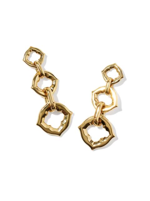 KENDRA SCOTT Dira Open Frame 18k Gold Vermeil Convertible Drop Earrings