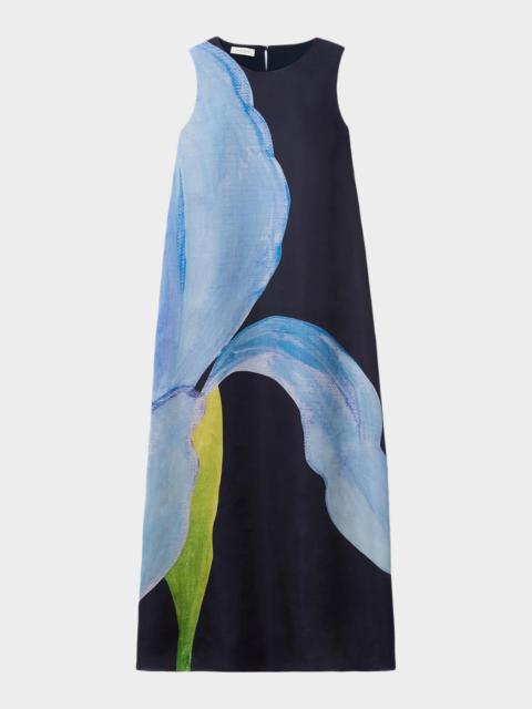 Lafayette 148 New York Floral-Print Silk Maxi Dress