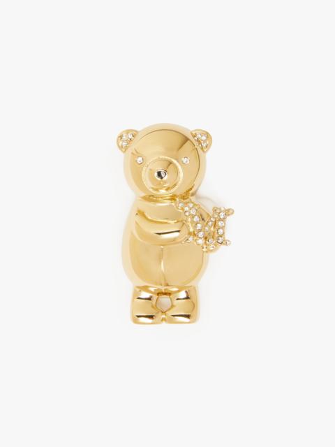 Metal teddy bear brooch