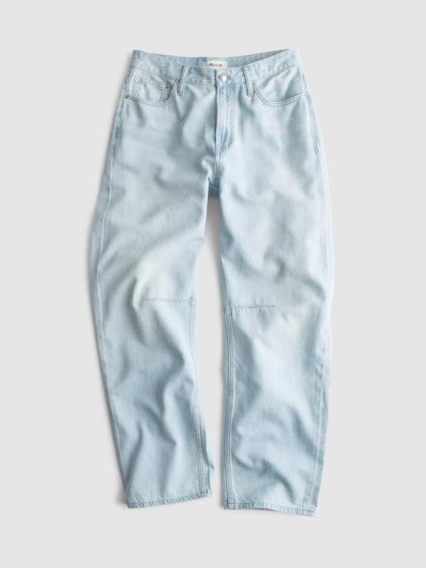 Madewell The Curvy Darted Barrel-Leg Jean in Airy Denim