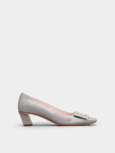 Belle Vivier Metal Buckle Pumps in Patent Leather