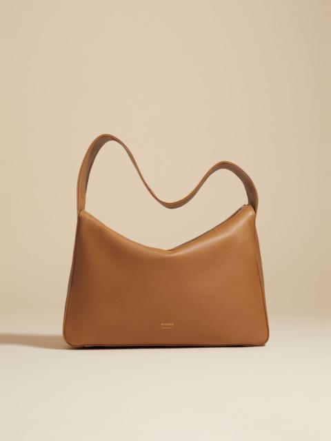KHAITE The Elena Bag in Nougat Pebbled Leather