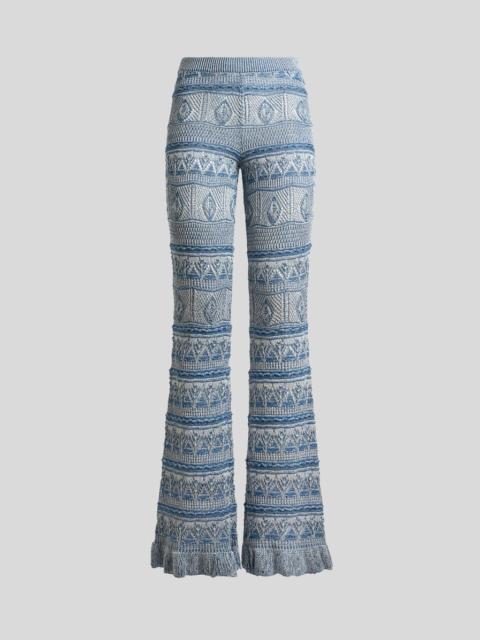 Etro FIT-AND-FLARE TROUSERS IN CROCHETED COTTON
