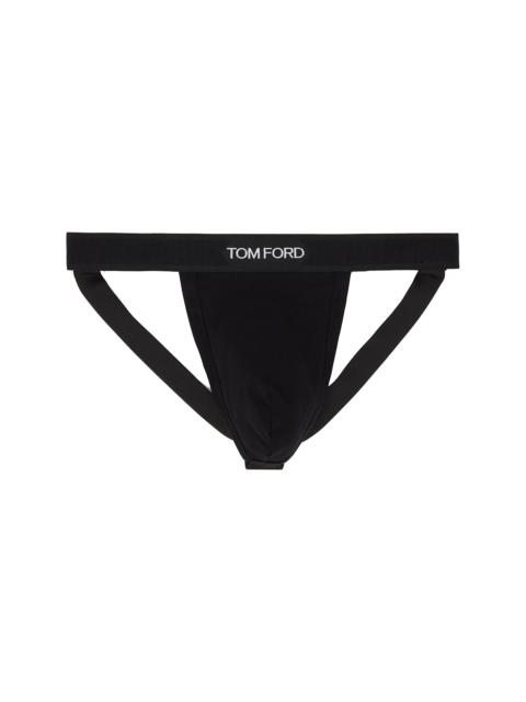TOM FORD Black Cotton Jock Strap