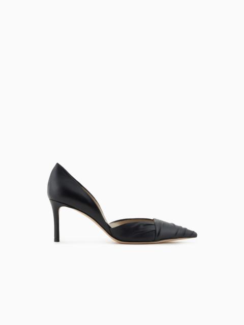 GIORGIO ARMANI NAPPA LEATHER COURT SHOES