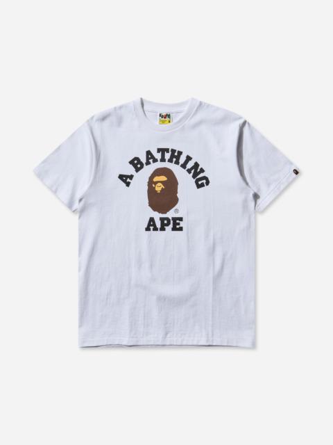 A BATHING APE® Men's College T-Shirt White