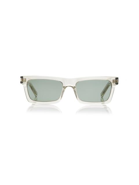 Betty Acetate Square-Frame Sunglasses green