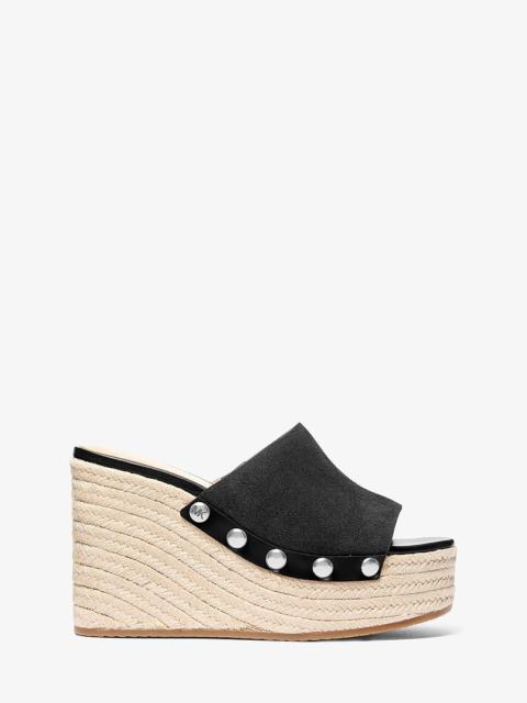 MICHAEL KORS Mayes Suede Wedge Sandal
