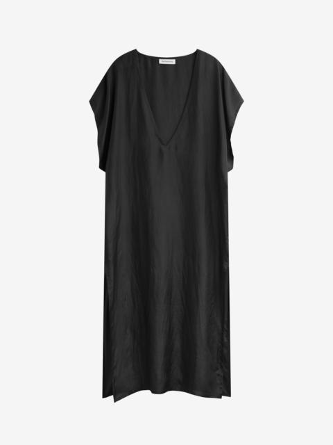 The Frankie Shop Ostuni Sheer Fluid Kaftan Dress - Black