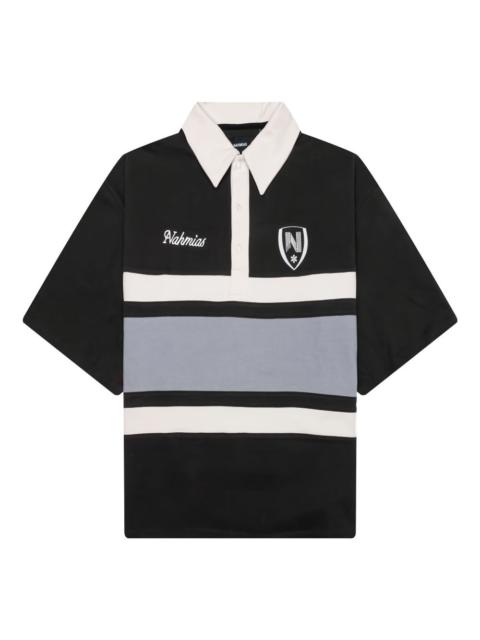 NAHMIAS stripe-panel polo shirt