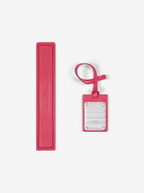 FPM Milano logo-engraved leather address tag