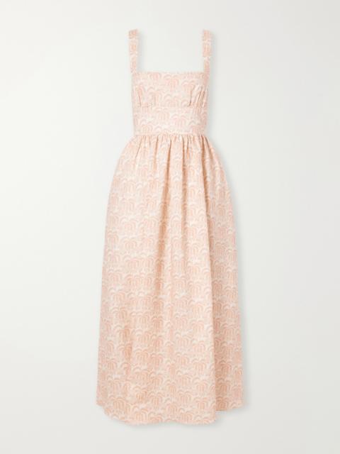 MATTEAU Crossback Linen-blended Maxi Dress
