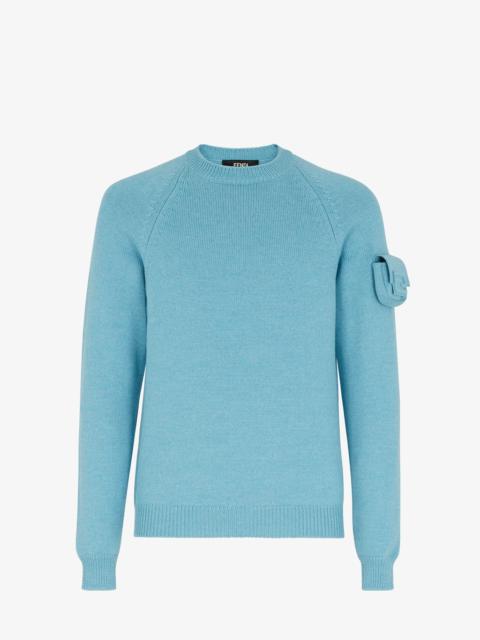 FENDI Light blue cashmere sweater