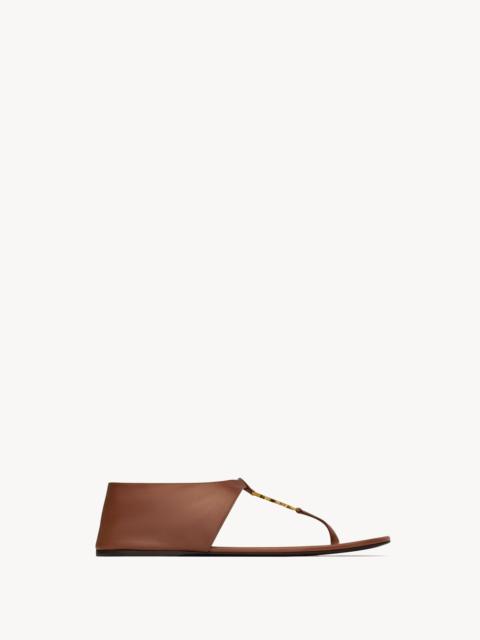 SAINT LAURENT CASSANDRA SANDALS IN SMOOTH LEATHER