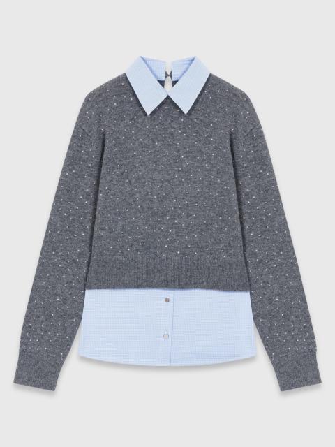 maje Removable rhinestone trim jumper