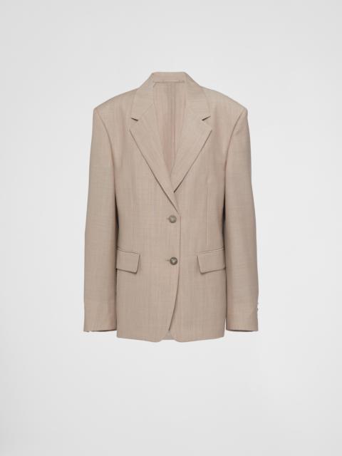 Prada Single-breasted light mohair jacket