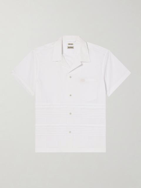 BODE Chamomile Camp-Collar Logo-Embroidered Cotton-Poplin Shirt