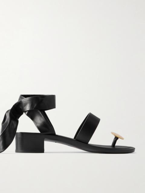 The Row Band Embellished Leather Sandals