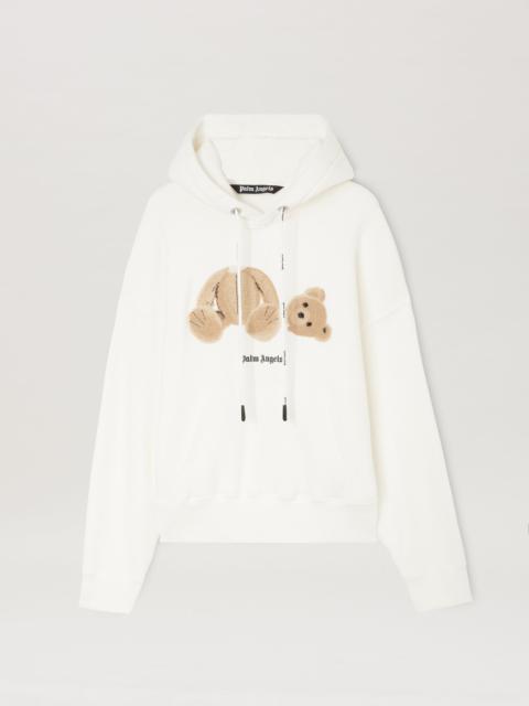 bear-print hoodie