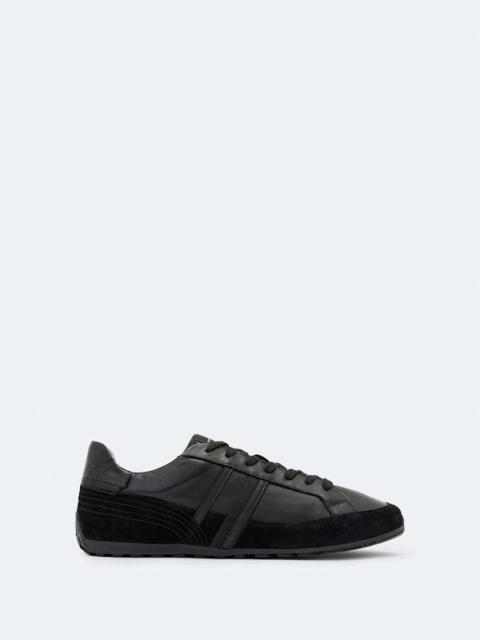ALLSAINTS LIAM LEATHER AND SUEDE LOW-TOP SNEAKERS