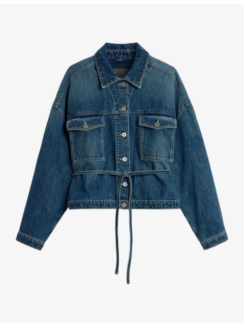 soeur Belted Denim Jacket