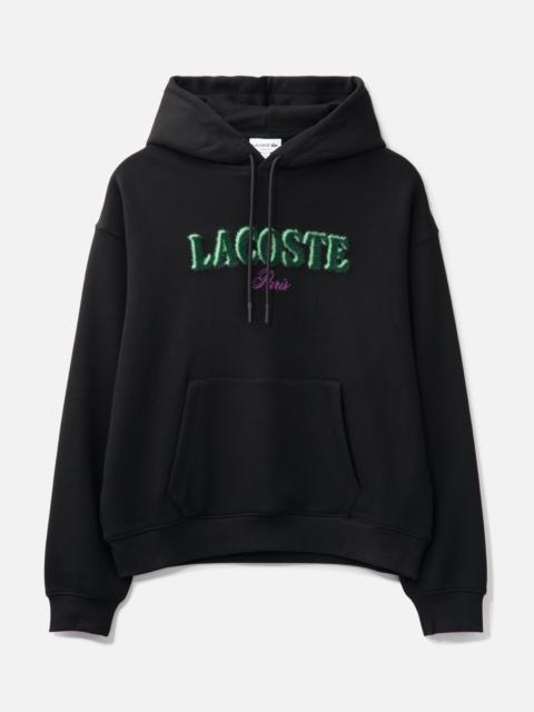 LACOSTE LOOSE FIT EMBROIDERED HOODIE