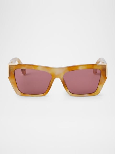 Palm Angels Hollywood Cat-Eye Acetate Sunglasses