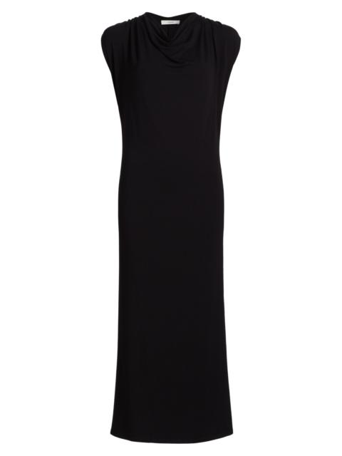 Vince Women's Draped Cowlneck Maxi Dress - Black