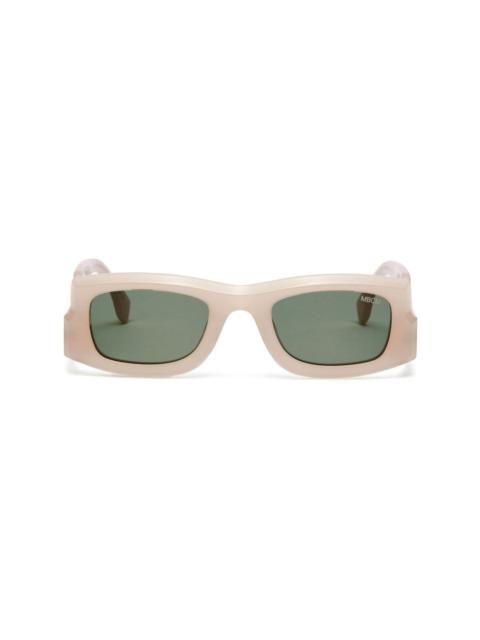 Cirsium rectangle-frame sunglasses
