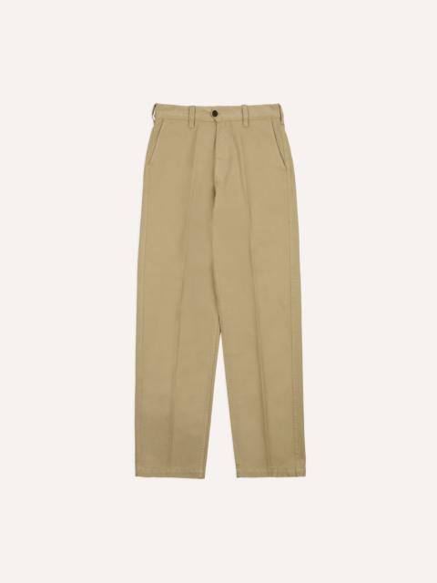 Drake's Sand Heavy Cotton Flat Front Chino