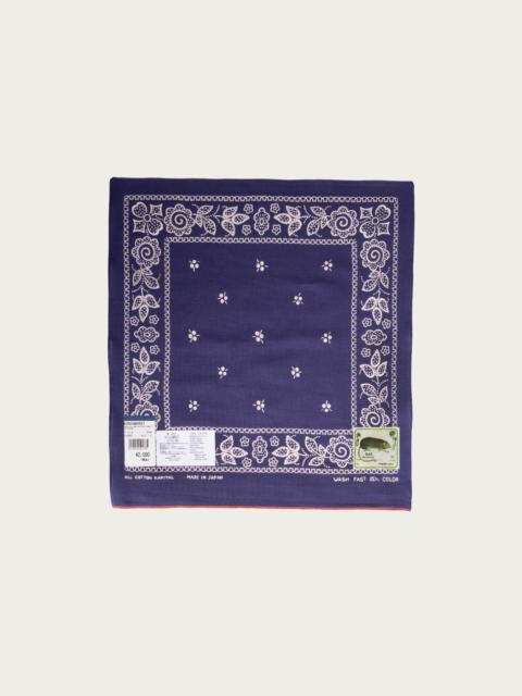 Kapital Fastcolor Selvedge Bandanna (ESCARGOT FLOWER) 15x15 - Purple