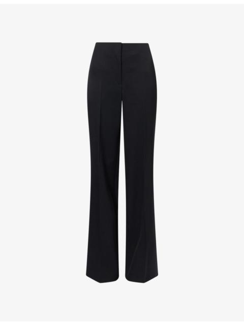 MUGLER High-Rise Straight-Leg Wool Trousers