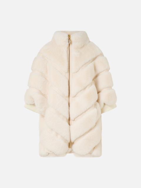 CAMILLA FAUX FUR SHORT SLEEVE SLOUCH JACKET