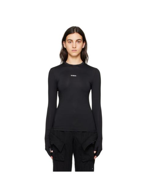 BONBOM Black Biker Long Sleeve T-Shirt
