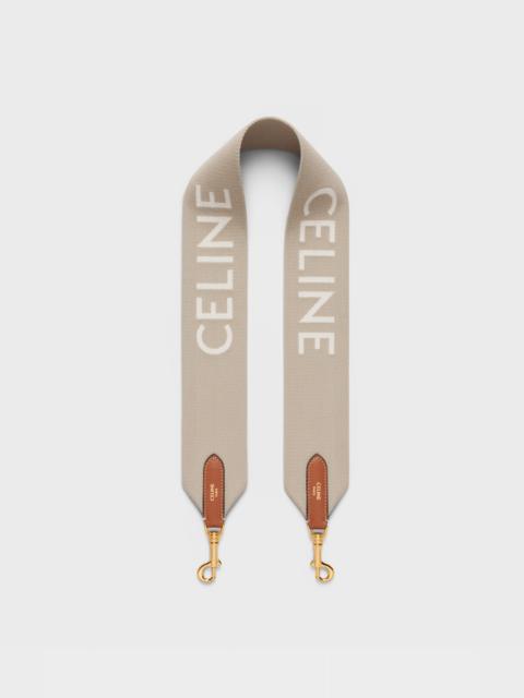 CELINE Short Strap in Wool with Celine jacquard with GOLD